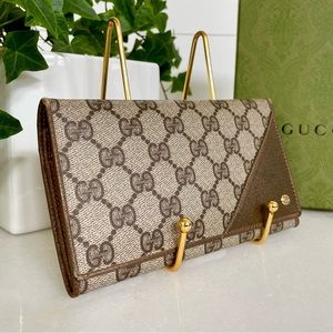 Gucci GG Supreme Continental Wallet | Vintage Gucci Monogram Wallet